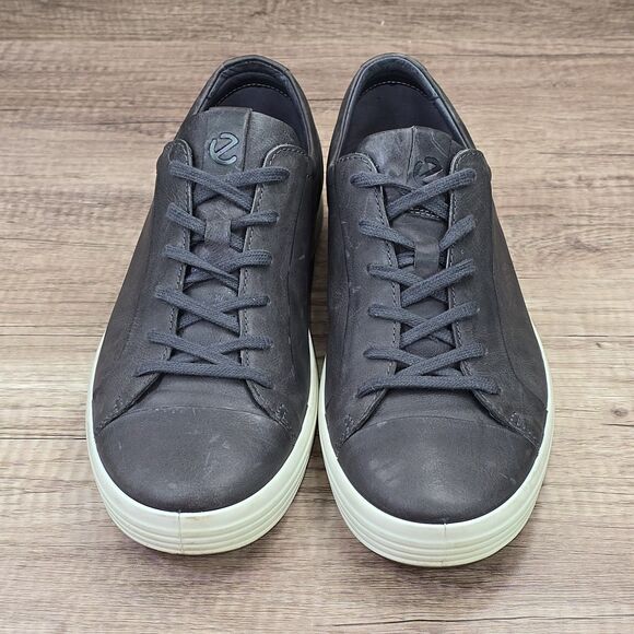 Ecco Soft 7 Men's Size 11-11.5 Gray Leather Casual Comfort Shoes - Picture 2 of 9